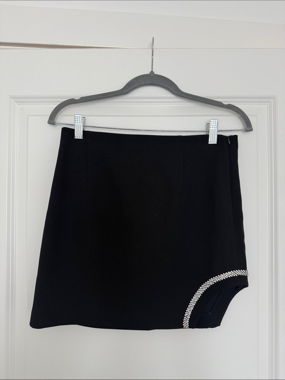 Zara Black Mini Skirt with Rhinestone Curve